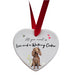 Love and a Cocker (Working) Liver Ceramic Heart